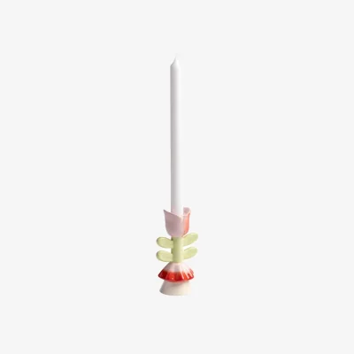 Made in Design Blume Large Candle stick ceramic multicoloured / Hand-painted - & klevering