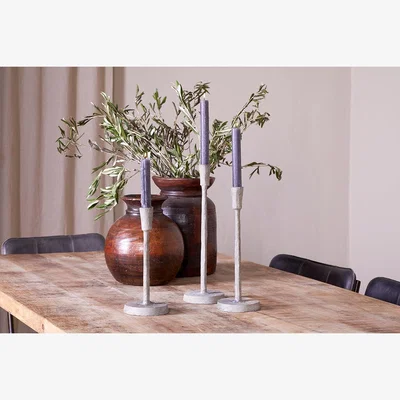 Nkuku nkuku Inigo Candle Holder | Candles Holders & Lanterns | Aged Zinc | Small