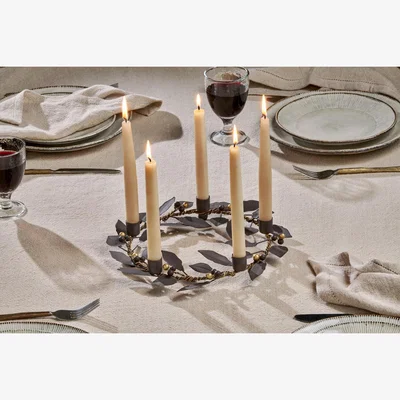 Nkuku nkuku Tula Garland Candle Holder | Candles Holders & Lanterns | Brass/Rust