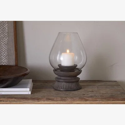 Nkuku nkuku Kawani Mango Wood Lantern | Candles Holders & Lanterns | Dark Ash | 50 x 50 cm