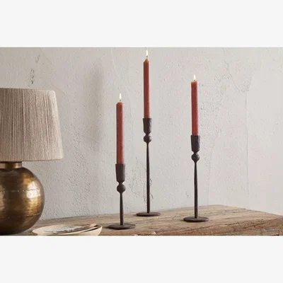 Nkuku nkuku Mawindi Candle Holder | Candles Holders & Lanterns | Rust | Medium