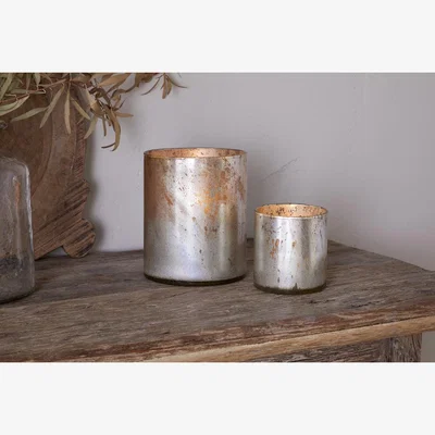 Nkuku nkuku Kunjari Tealight Holders | Candles Holders & Lanterns | Rustic Gold | Large