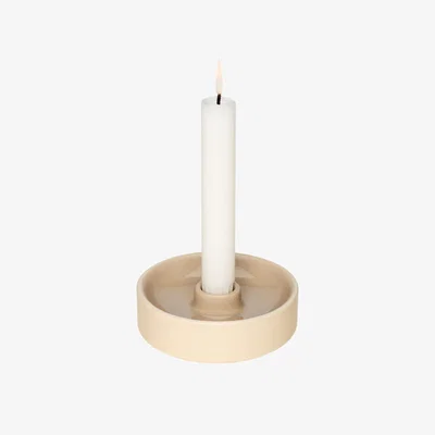 Nordic Nest Arabia Kirnu candlestick Ø11x3.5 cm Beige