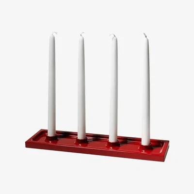 Nordic Nest SMD Design Crater advent candleholder Red 4 lights