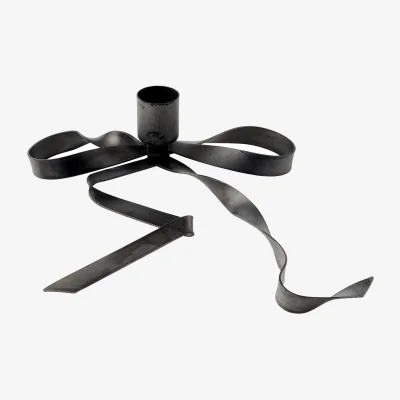 Nordic Nest Lene Bjerre Bovinne candleholder Grey 15x15x4.5 cm