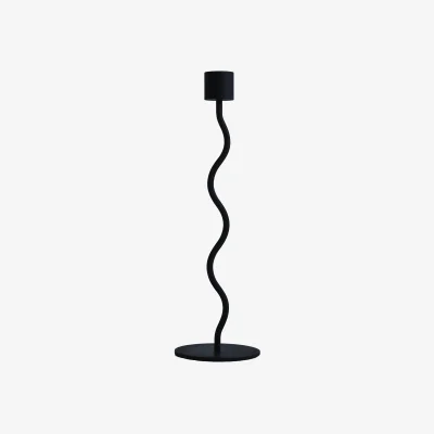 Nordic Nest Cooee Design Curved candle holder 26 cm Black