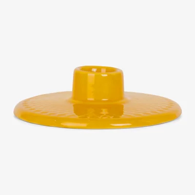 Nordic Nest Lyngby Porcelæn Rhombe candle holder 3 cm Yellow