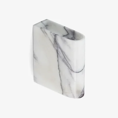 Nordic Nest Northern Monolith candle holder vägg Mixed white marble
