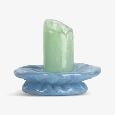 Nordic Nest Byon Lara candle holder XS 9 cm Mint green-light blue