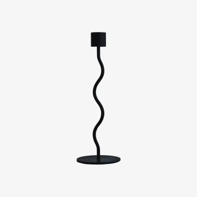Nordic Nest Cooee Design Curved candle holder 23 cm Black