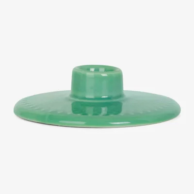 Nordic Nest Lyngby Porcelæn Rhombe candle holder 3 cm Green