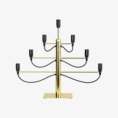 Nordic Nest Milano electric candle holder brass