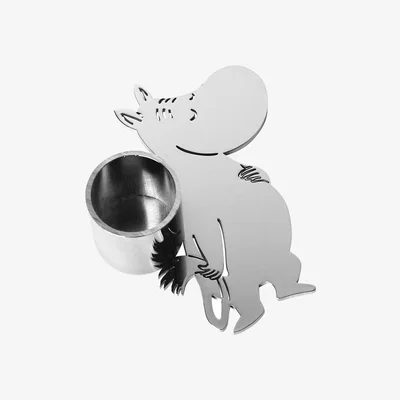 Nordic Nest Pluto Design Moomin candle holder Silver