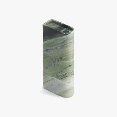 Nordic Nest Northern Monolith candle holder tall Mixed green marble