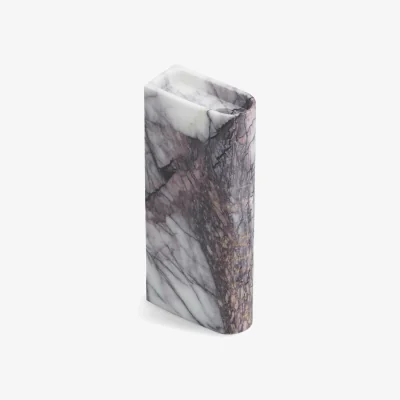 Nordic Nest Northern Monolith candle holder tall Mixed white marble