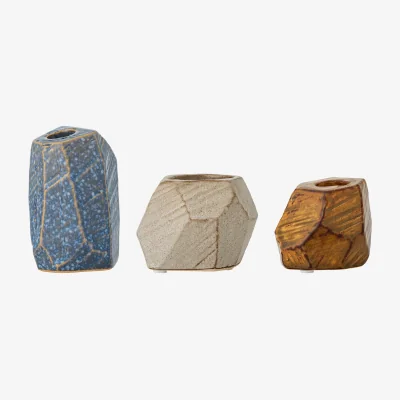 Nordic Nest Bloomingville Kimber votive & candleholder 3-piece Blue