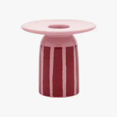 Nordic Nest Marimekko Piccolo candle holder Coral-dark red 8 cm