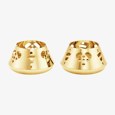 Nordic Nest Georg Jensen 2025 candle holder 2-pack Gold-plated stainless steel