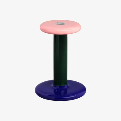 Nordic Nest Hem Pesa candlestick Medium 18 cm Pink-black green-night blue
