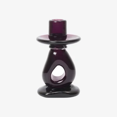 Nordic Nest Ferm Living Damo candle holder 16 cm Dark grape