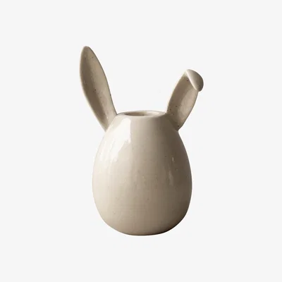 Nordic Nest DBKD Rabbit candlestick 13 cm Vanilla