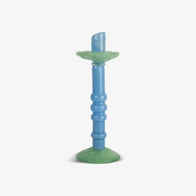 Nordic Nest Byon Lara candle holder L 32 cm Light blue-mint green
