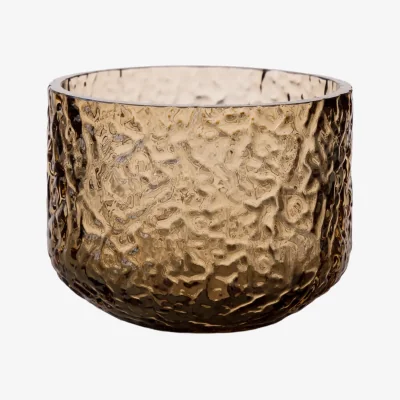 Nordic Nest ERNST Ernst patterned vase/candle holder Amber Ø8x6 cm