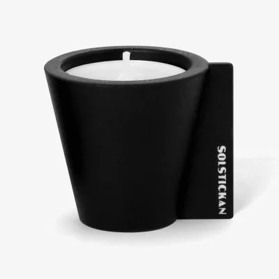 Nordic Nest Solstickan Design Flipp candle holder 5x6 cm Black