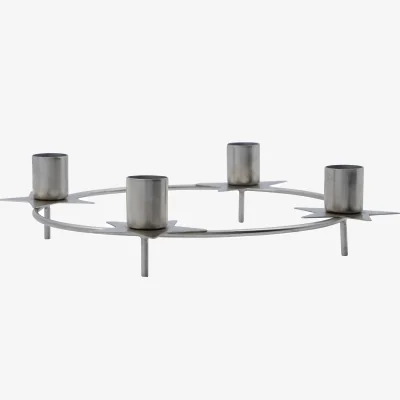 Nordic Nest House Doctor Stage advent candle holder Ø24 cm Silver