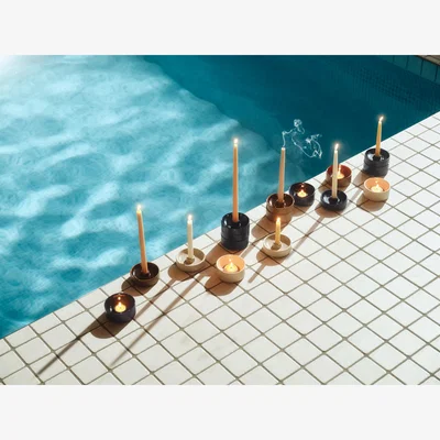 Nordic Nest Arabia Kirnu candle holder Ø11x5 cm Blue