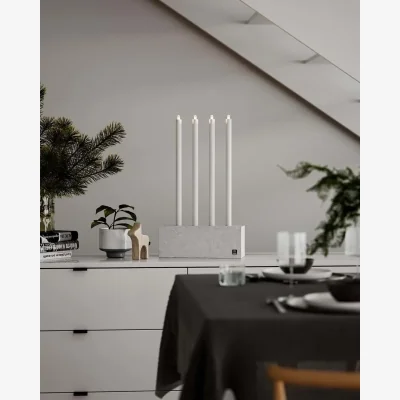 Nordic Nest By Rydéns Raw Light advent candle holder Concrete