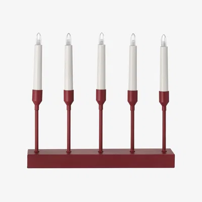 Nordic Nest Scandi Living Kindle portable advent candlestick 30 cm Dark red