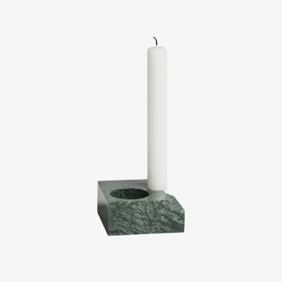 Nordic Nest Woud Jeu de dés 3 candle holder marble Green