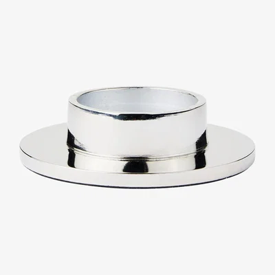 Nordic Nest Broste Copenhagen Maro candle holder for pillar candles Silver finish 4 cm
