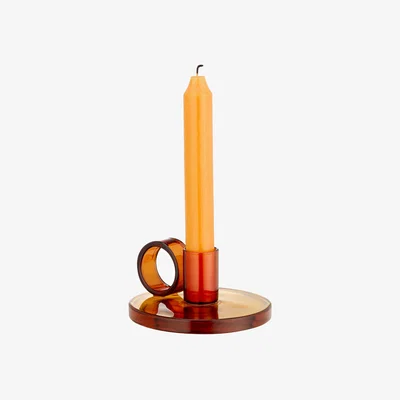 Nordic Nest Muurla Loop candle holder Ø11 cm Amber
