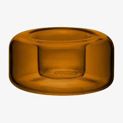 Nordic Nest Kosta Boda Happy candle holder 4.7 cm Amber