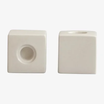 Nordic Nest 101 Copenhagen Cube candle holder 2-pack High Glaze Birch