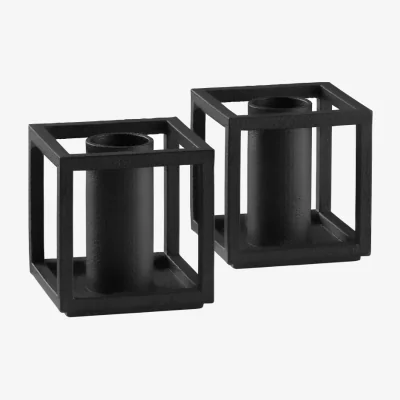 Nordic Nest By Lassen Kubus Micro candle holder 2-pack Black