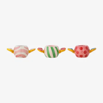 Nordic Nest Bloomingville Caramella candle holders 3 pieces Pink