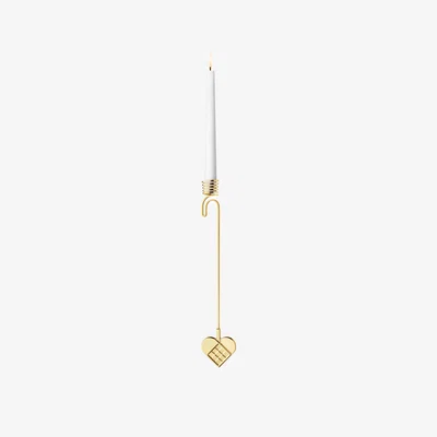 Nordic Nest Georg Jensen 2025 Christmas tree candle holder heart Gold plated zinc alloy