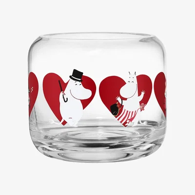 Nordic Nest Muurla Moomin tealight holder Ø9x8 cm Heart