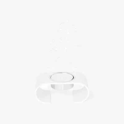 Nordic Nest Solstickan Design Silhuett candle holder 9.3x13.3 cm White