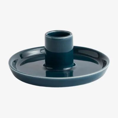 Nordic Nest HAY Disc candleholder Dark teal small Ø10x4.8 cm