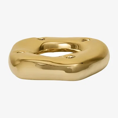 Nordic Nest Ferm Living Bellure ring candleholder brass finish