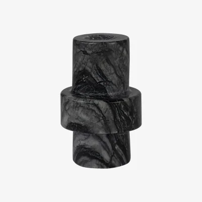 Nordic Nest Mette Ditmer Marble candle holder 8.5 cm Grey
