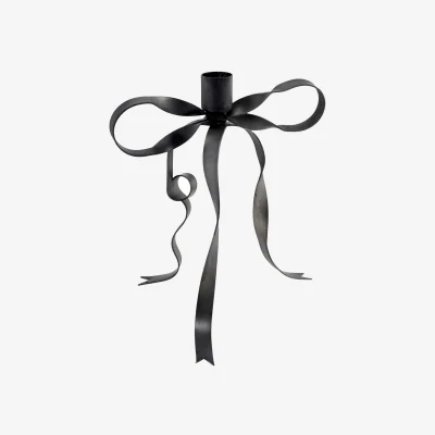 Nordic Nest Lene Bjerre Bovinne candleholder Grey 17x17x18 cm