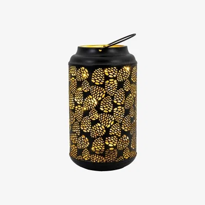 Downtown Pinecone LED Lantern Small - Black