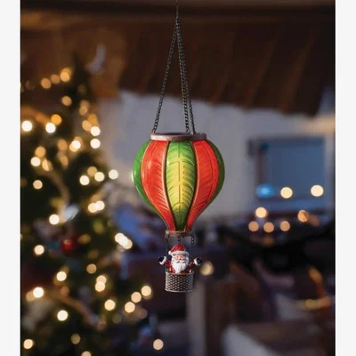 Downtown Smart Garden Santa Flaming Balloon In-Lit Statuette - 45cm In Multi