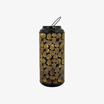 Downtown Pinecone LED Lantern Large - Black
