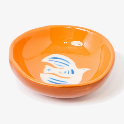 Oliver Bonas Bird Orange Ceramic Incense Holder